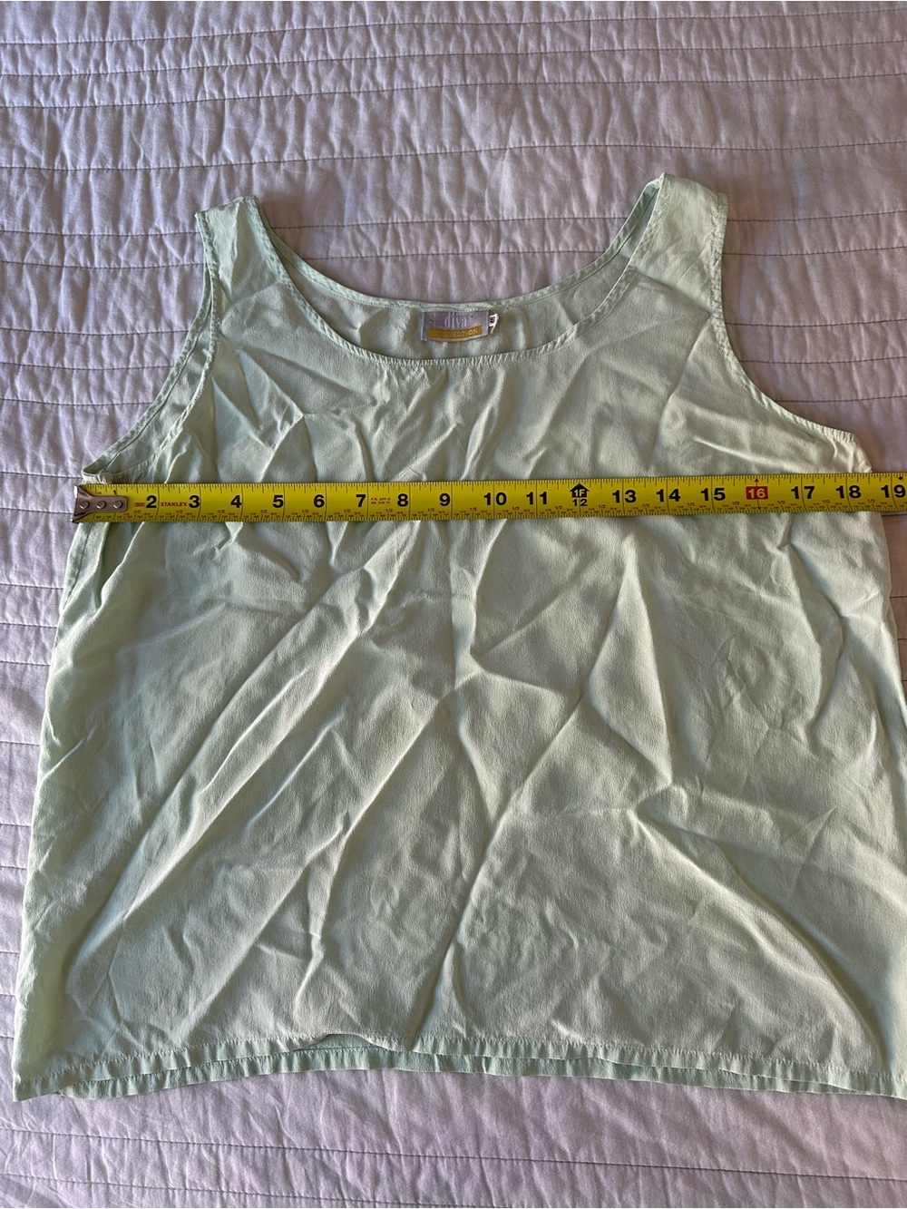 Vintage Mint Green Silk Tank - Picture 5 of 5